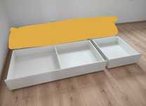 2x Szuflady pod łóżko białe Ikea