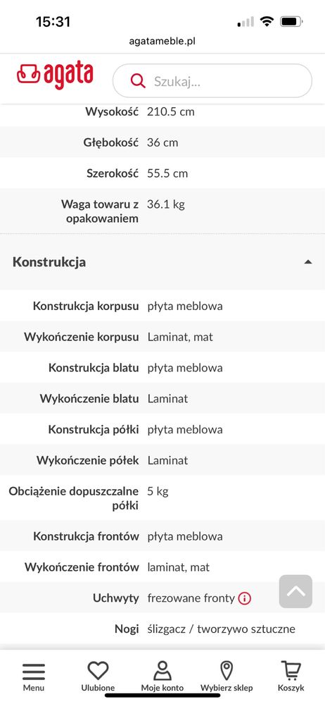 Regał biały ERDEN