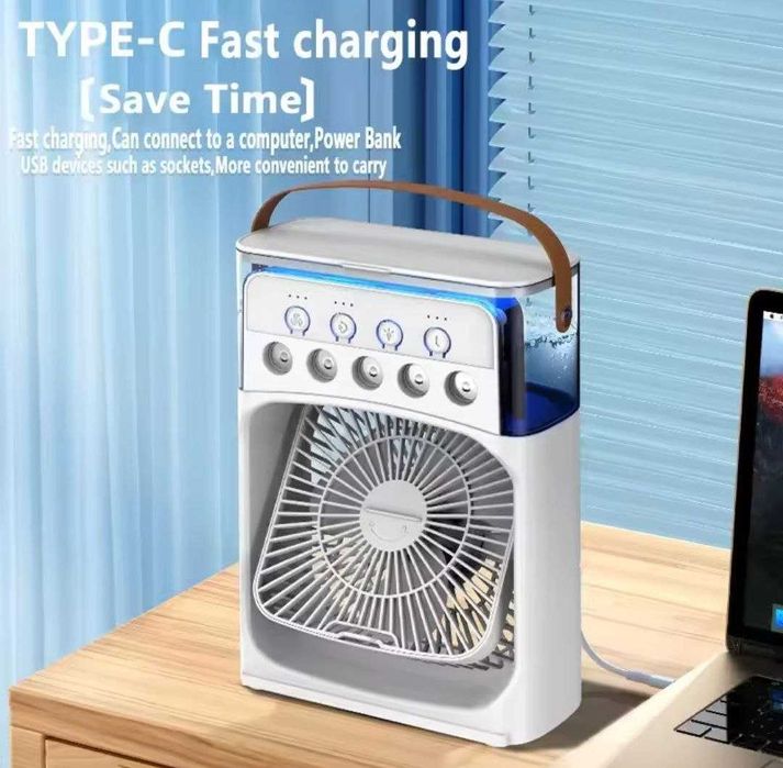 Портативный мини кондиционер вентилятор с увлажнением USB новый