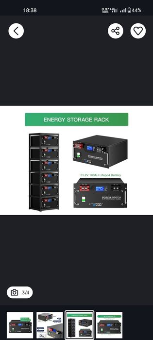 Модульна батарея LiFePO4 5kwh 51,2v 100ah 48v Basen-Green