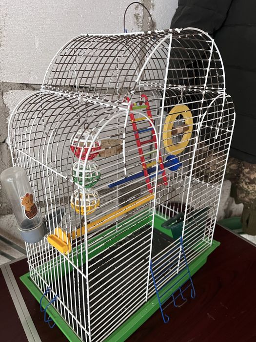 Клітка для папуги з усім наповненням