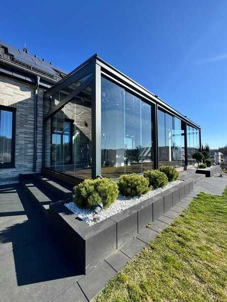 zadaszenie tarasu,pergola,drzwi przesuwne,patio,markizy