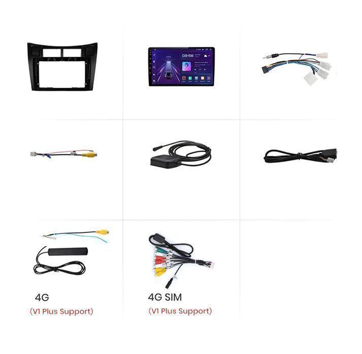 Radio Android do Toyota Yaris 2005 - 2012, V1 Plus 6GB-128GB