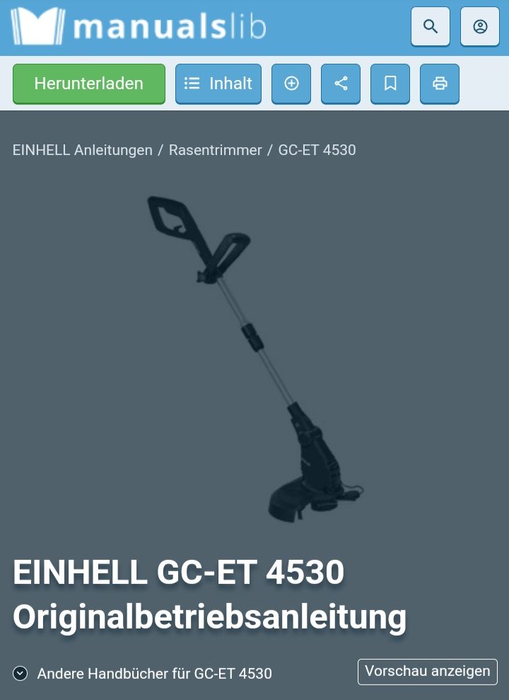 Podkaszarka sieciowa Einhell GC-ET 4530