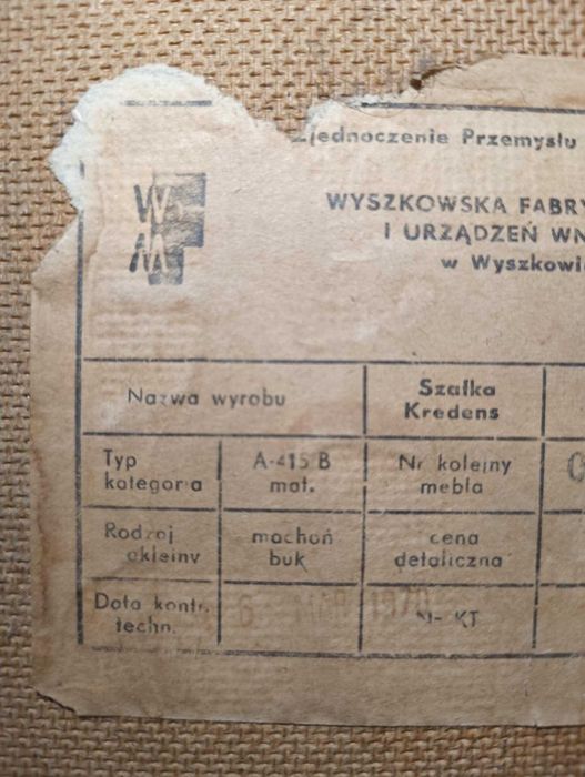 Meble PRL, Wyszkowska Fabryka Mebli 1970 rok