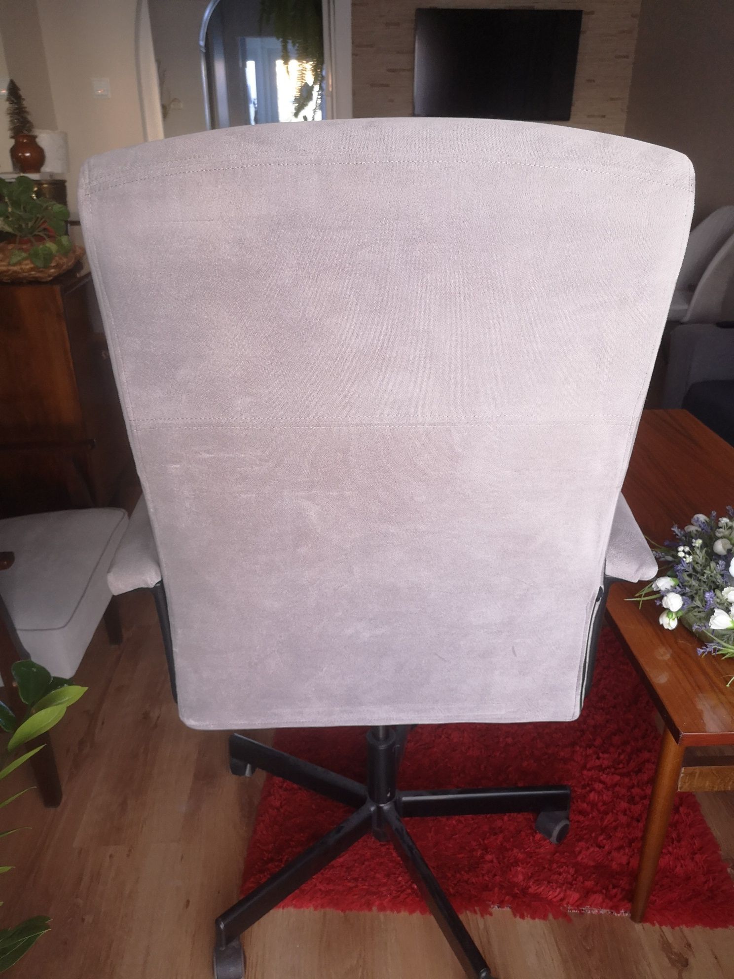 Fotel krzesło biurowe na kółkach Malkolm Ikea szare