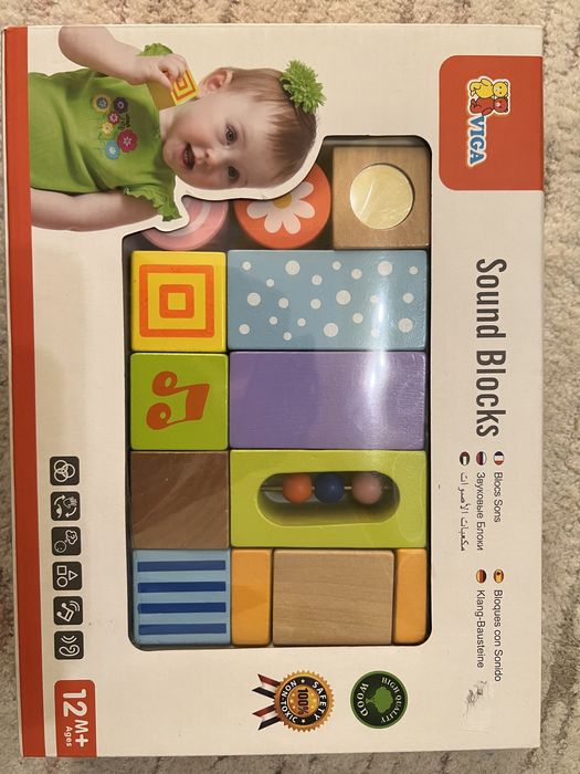 Кубики, звуковые блоки для малышей, моторика