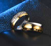 Aliança namoro - compromisso - casamento em ouro laminado 18K