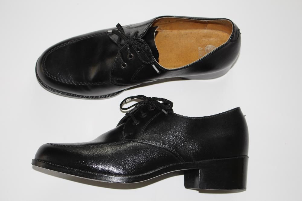 Buty męskie, skórzane, czarne, wizytowe, do garnituru. Rozm. 42