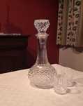 Garrafa + copos de licor "Cristal d'Arques"