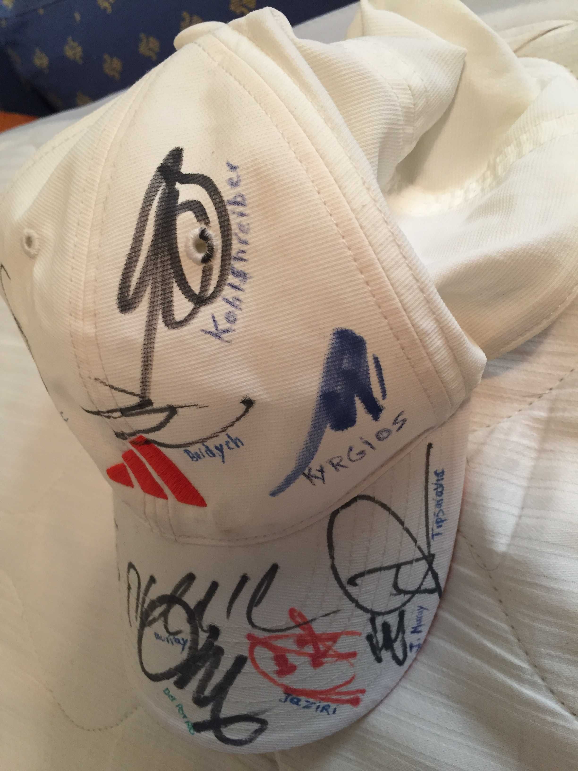 Multi signed Addidas hat by Djokovic, Del Potro and other ATP players