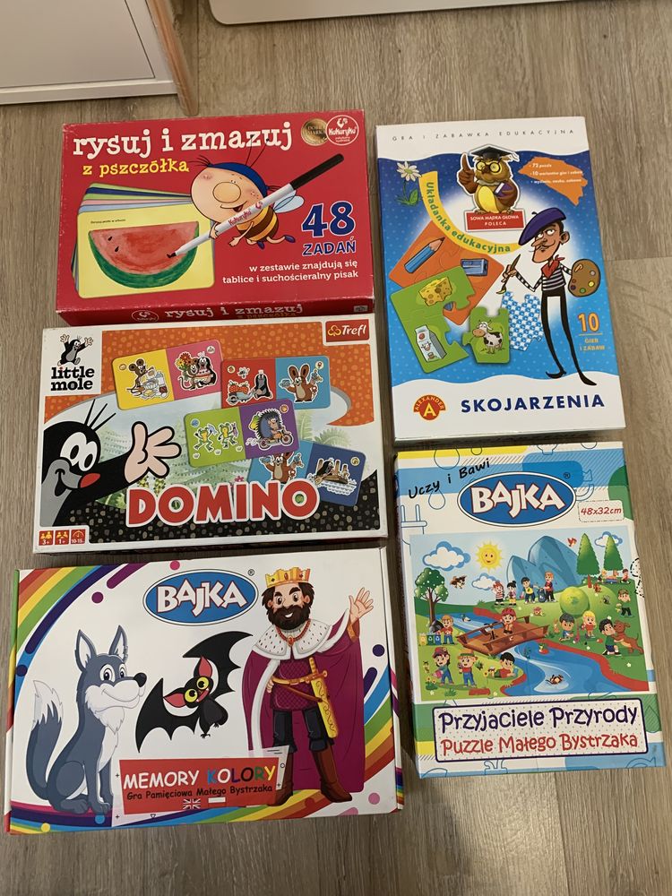 Puzzle, układanki, zadania 3+