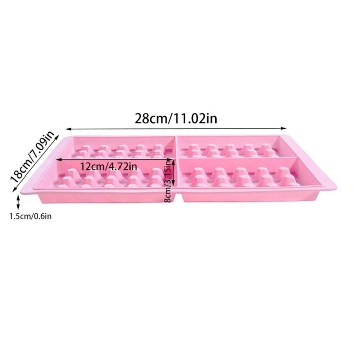 Forma na gofry różowa, czarna