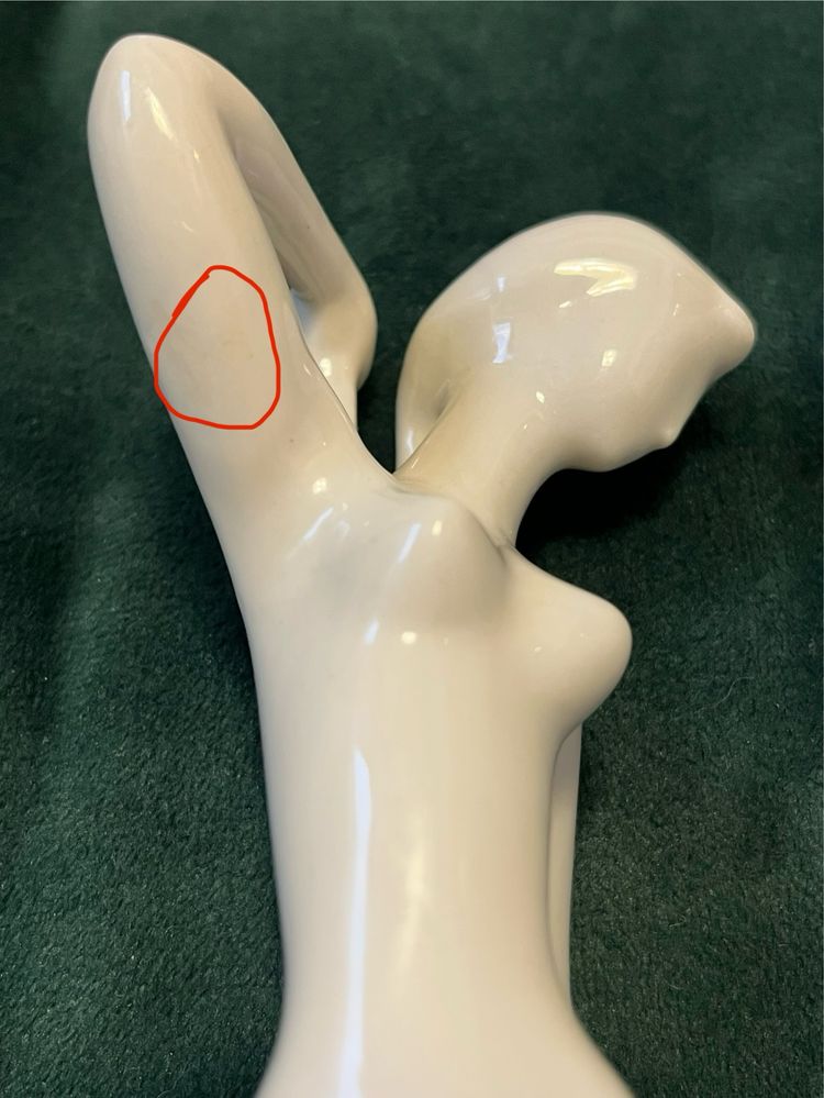 Figurka Drasche vintage akt naga kobieta z ręcznikem sygnowana porcela