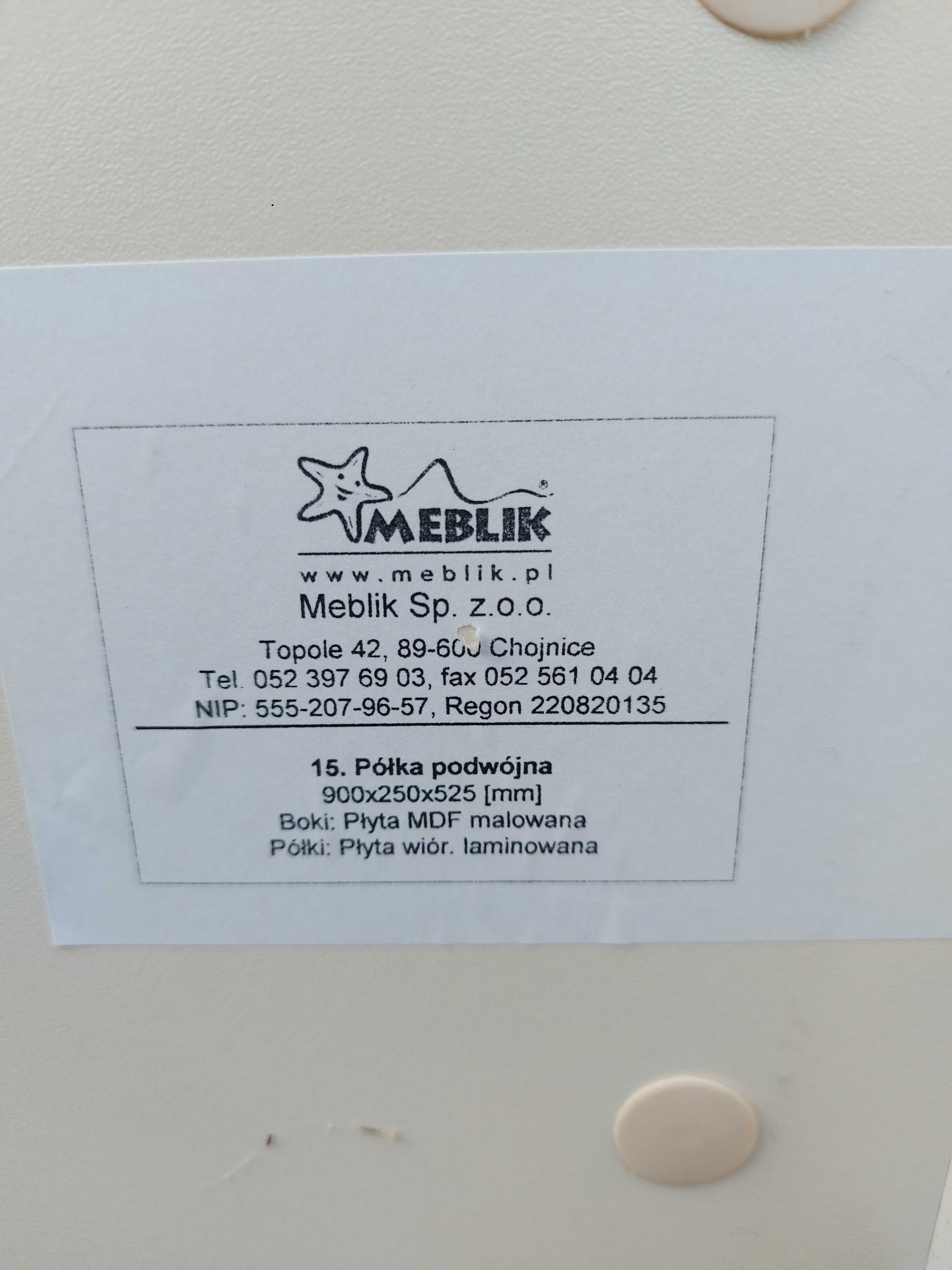 Meblik biała wisząca półka podwójna