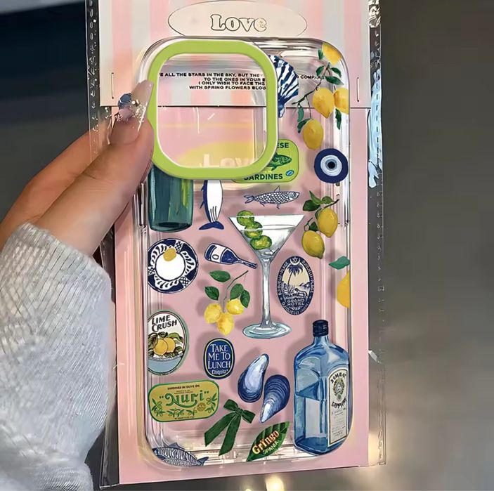 Чохол прозорий з принтом iphone15pro айфон