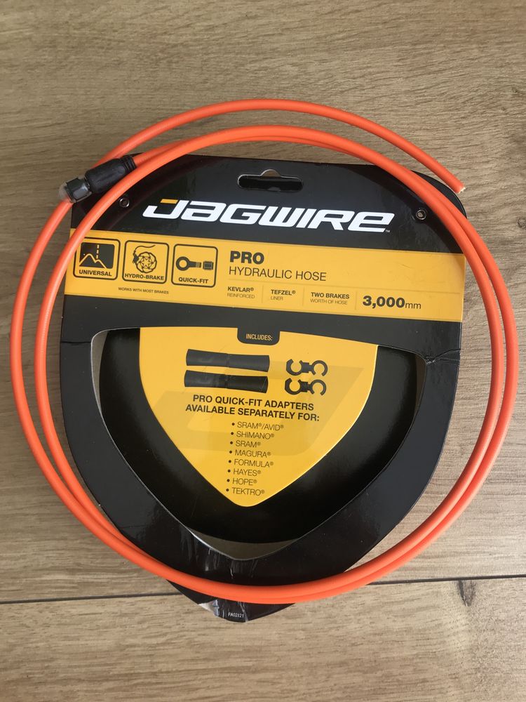 Nowy kompletny przewód hydrauliczny JAGWIRE PRO - pomarańczowy