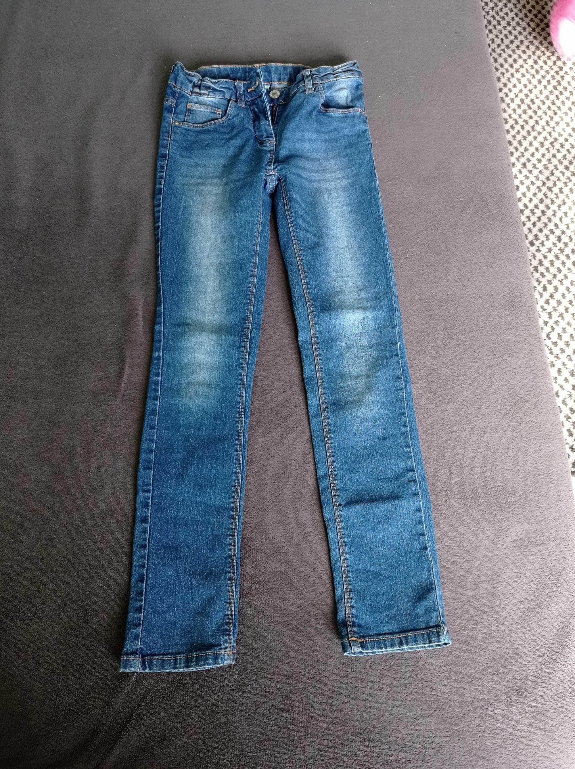 Spodnie jeans rurki r.140