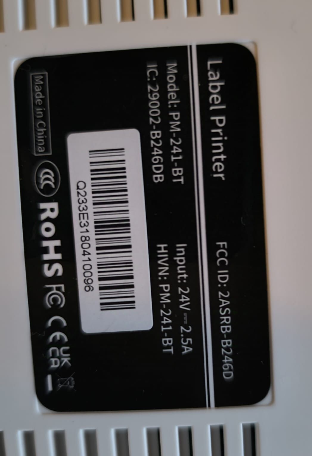 Drukarka etykiet bluetooth