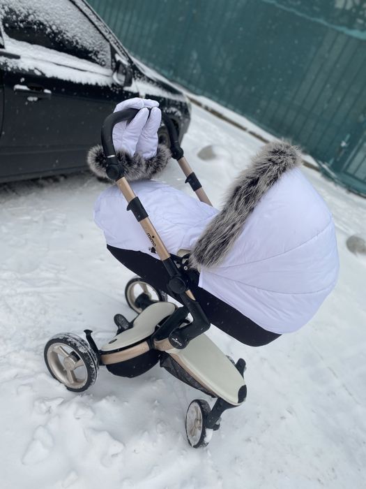 Коляска Mima Xari 2 в 1 Белая Коляска прогулочная и люлька Трансформер