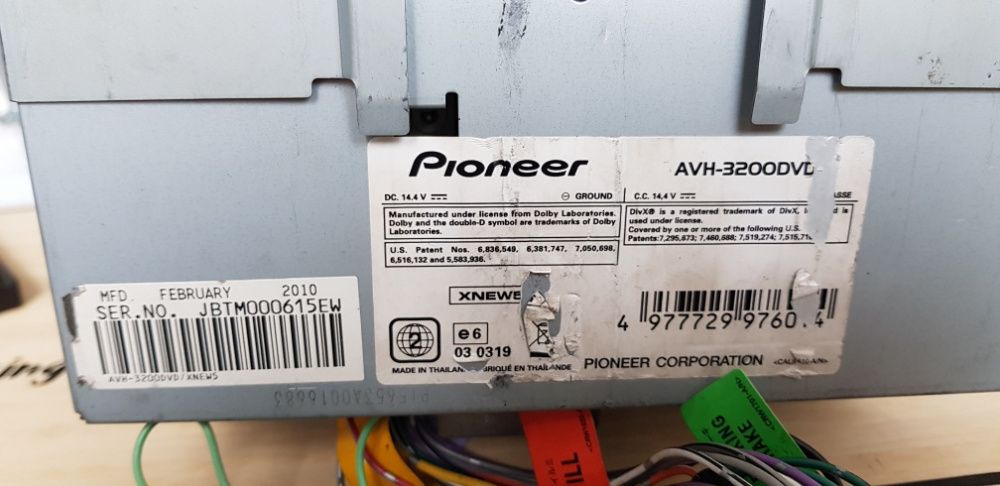 Pioneer avh 3200 dvd