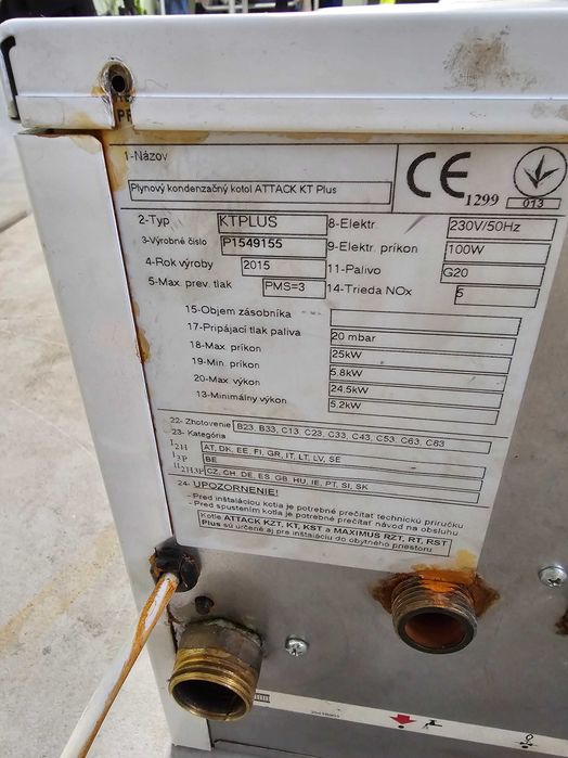 2x kocioł gazowy Attack/Ferroli 25 KW- używany piec + cześci - Żory