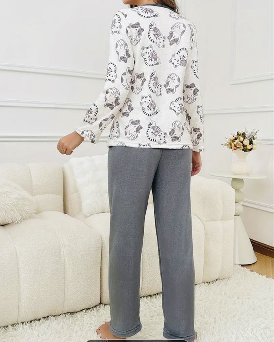 Домашній одяг, теплий піжамний комплект M та L