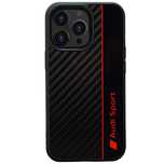 Audi Carbon Fiber Stripe iPhone 13 Pro / 13 6.1" czarny/black hardcas