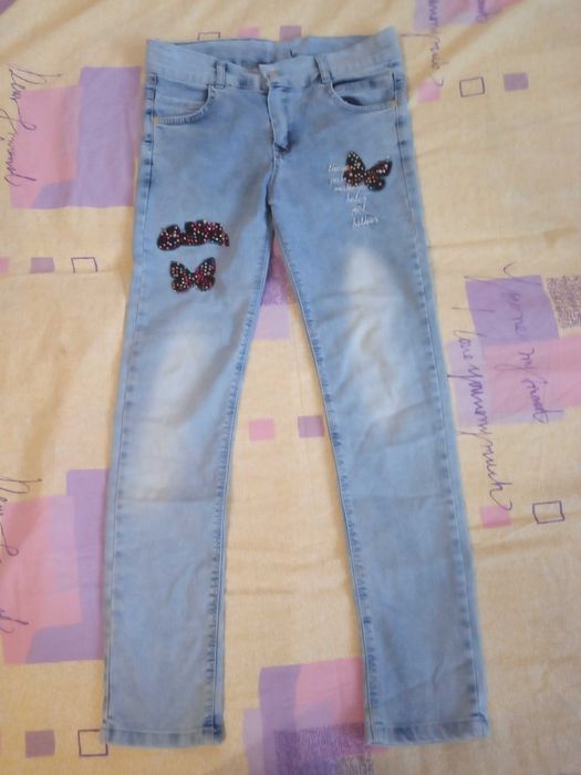 Синие брюки, джинсы для  девочки на 10- 11 лет Waikiki,джинсы.