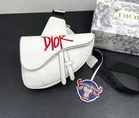 Torebka nowa Dior biała Saddle Bag