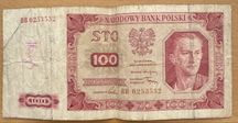 Banknot 100 zł 1948 seria BB