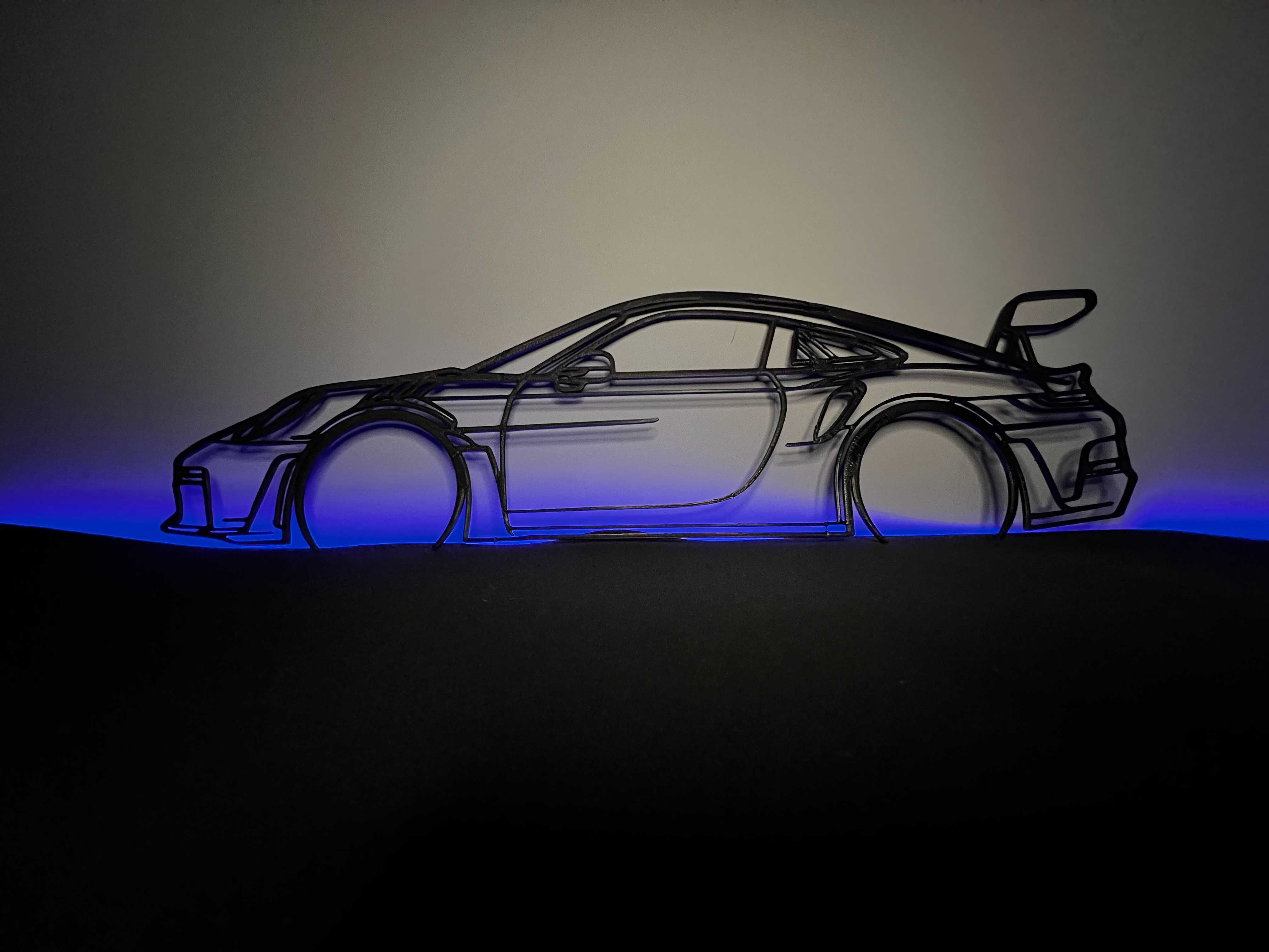 Silhuetas Porsche 3D 60CM