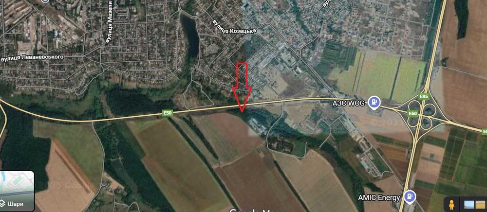 Продаж ділянки під АЗС в Уманському районі, с.Полонецьке