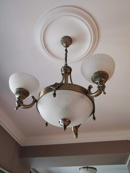 Piękna lampa wisząca. elegancja i styl, solidna metal + szkło, super!