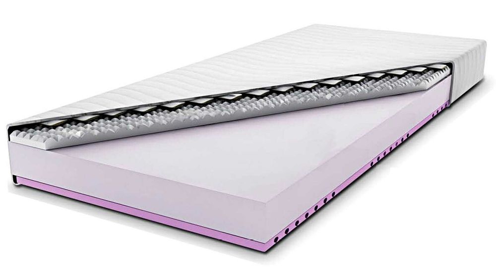 Materac piankowy 90x200 , 3 warstwy , gr 18 cm  , Nowy