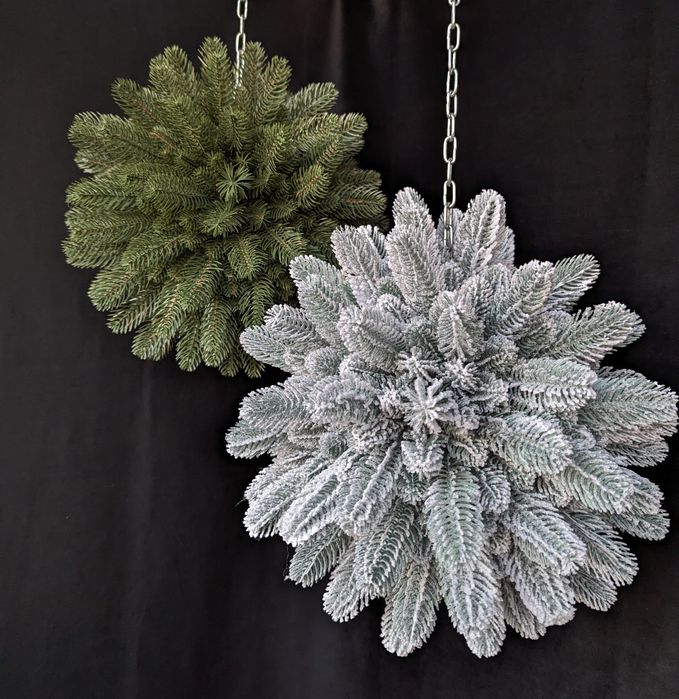 Куля з хвої, ялинка, підсвічник. Куля шар до новорічних свят