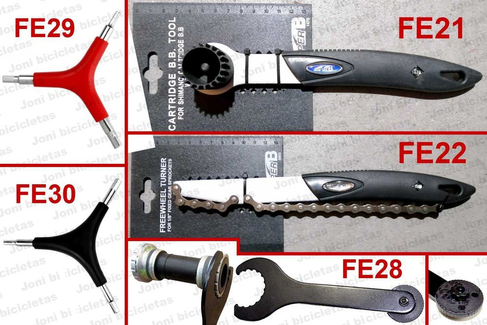 Ferramentas de manutenção, reparação e restauro de bicicleta