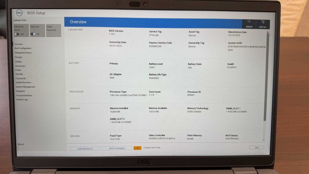 Laptop Dell Latitude 3550 i5-1345U 16GB 512GB W11PEdu