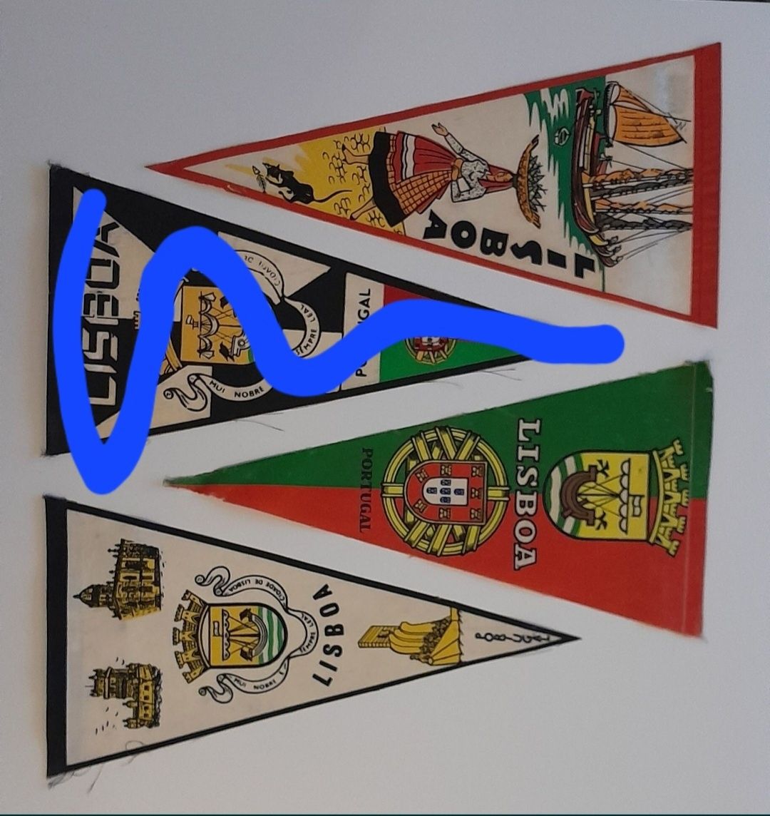 Vários galhardetes Lisboa etc