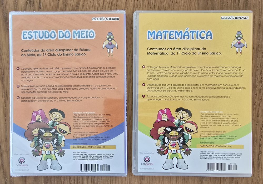 Coleção de 8 PC CD Rom educativos