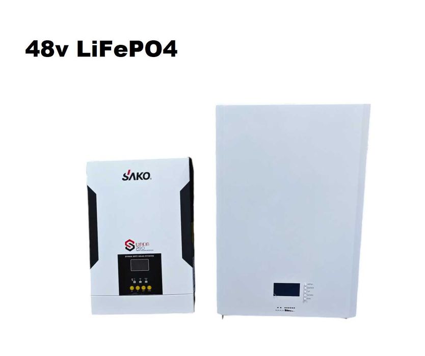 Инвертор SAKO SUNON PRO 48v 5,5 кВт + АКБ SUNBOOST LiFePO4 5,12кВт 48v