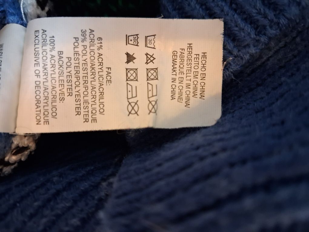 Niebieski świąteczny sweter