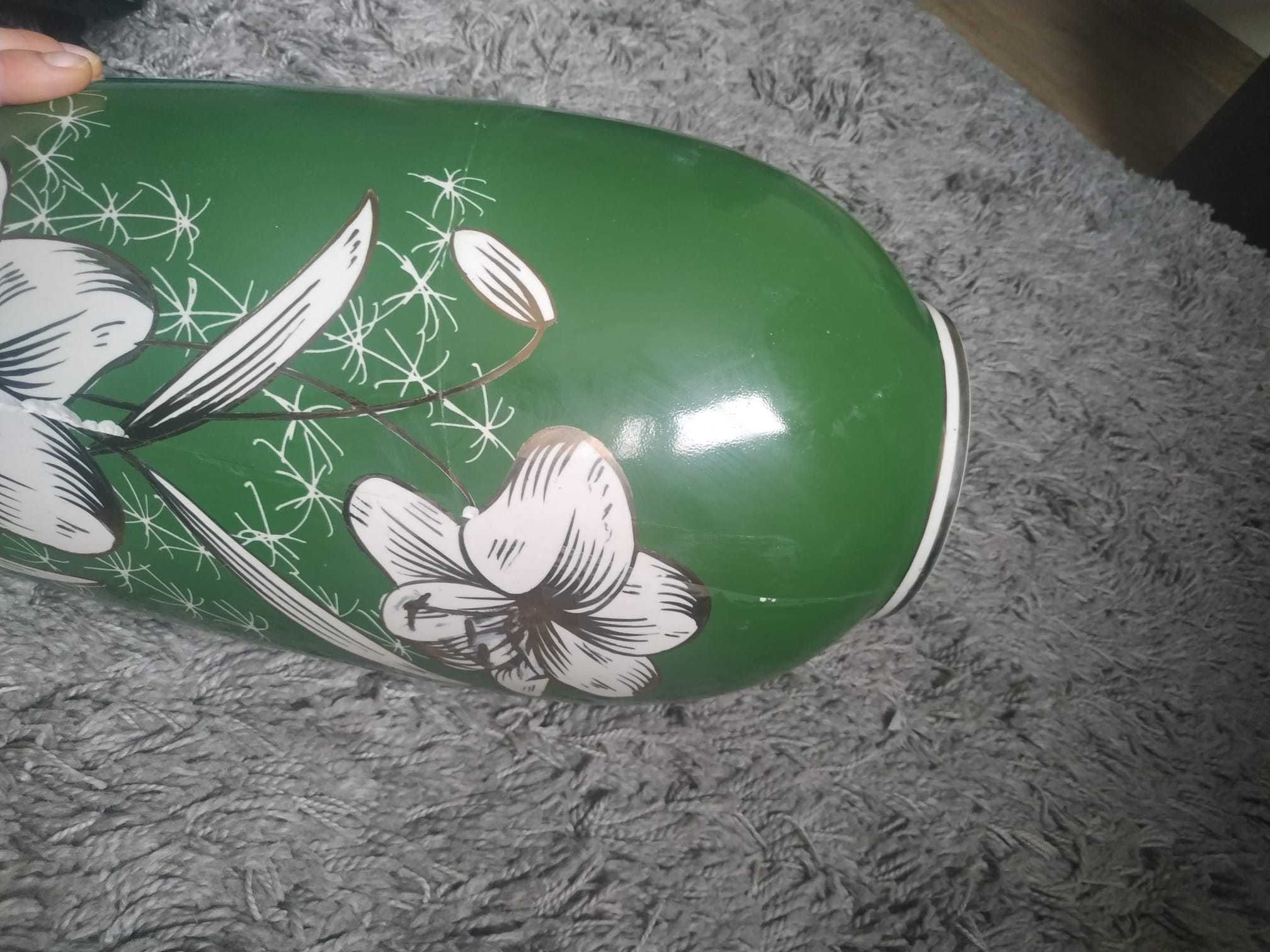 Wazon Lilie Chodzież zielony porcelana 43 cm