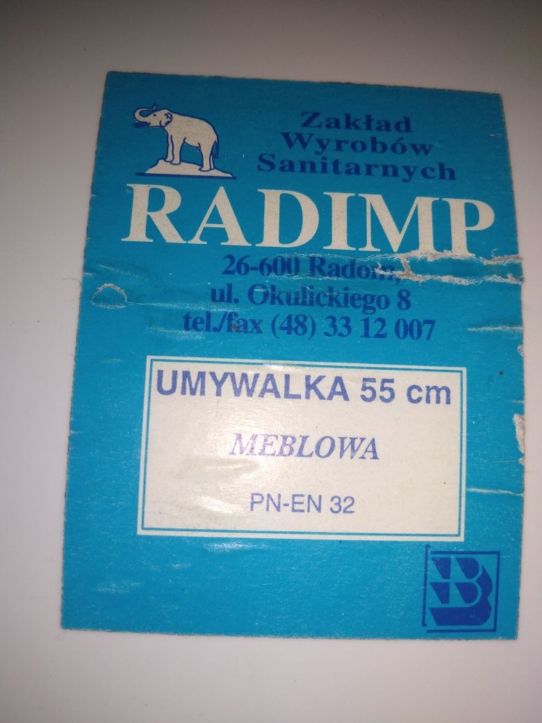 Nowa umywalka meblowa RADIMP 55 cm