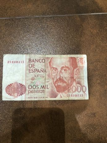 Nota 2000 pesetas Espanha