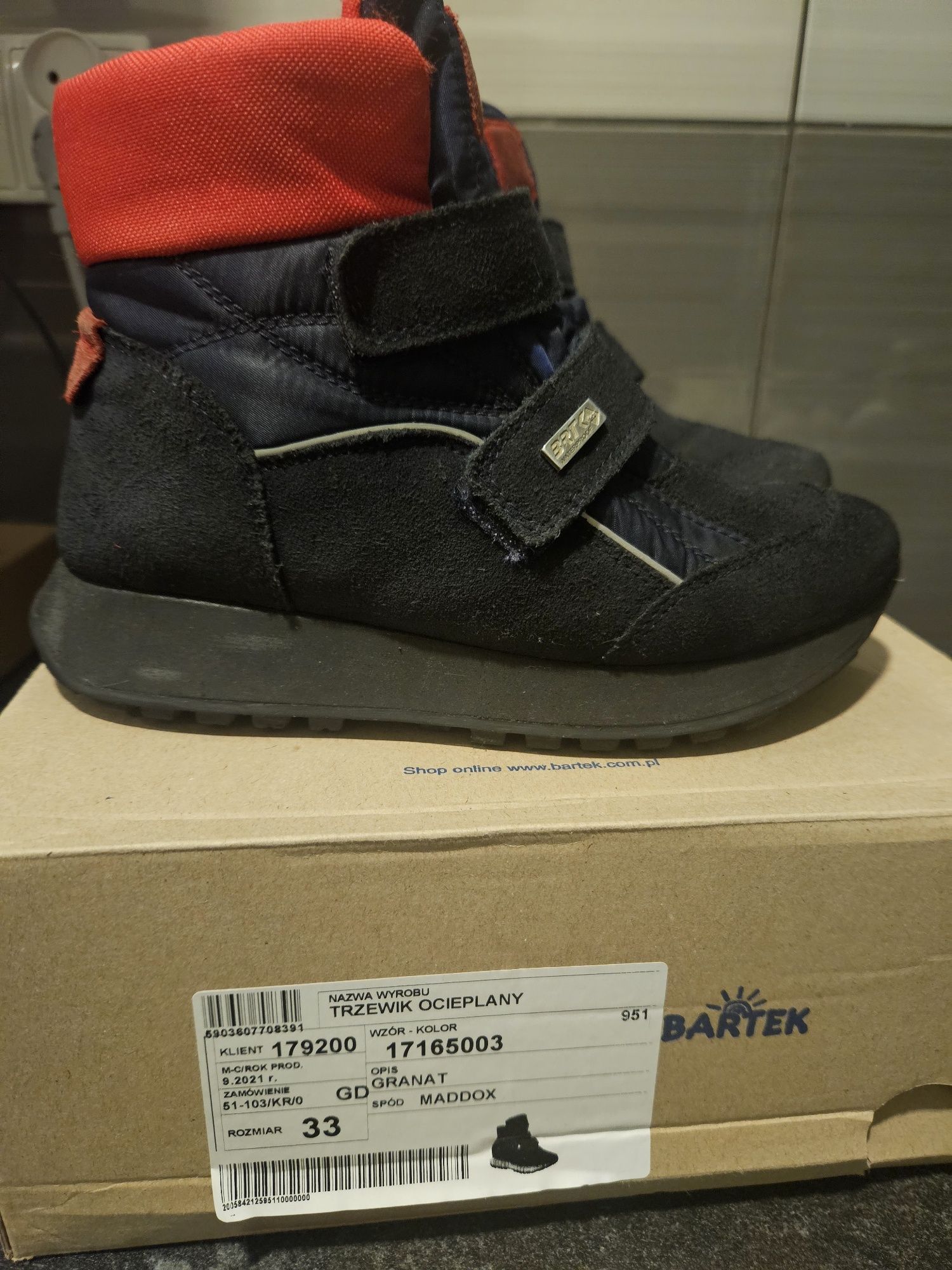 Buty chłopięce ocieplane Bartek 33