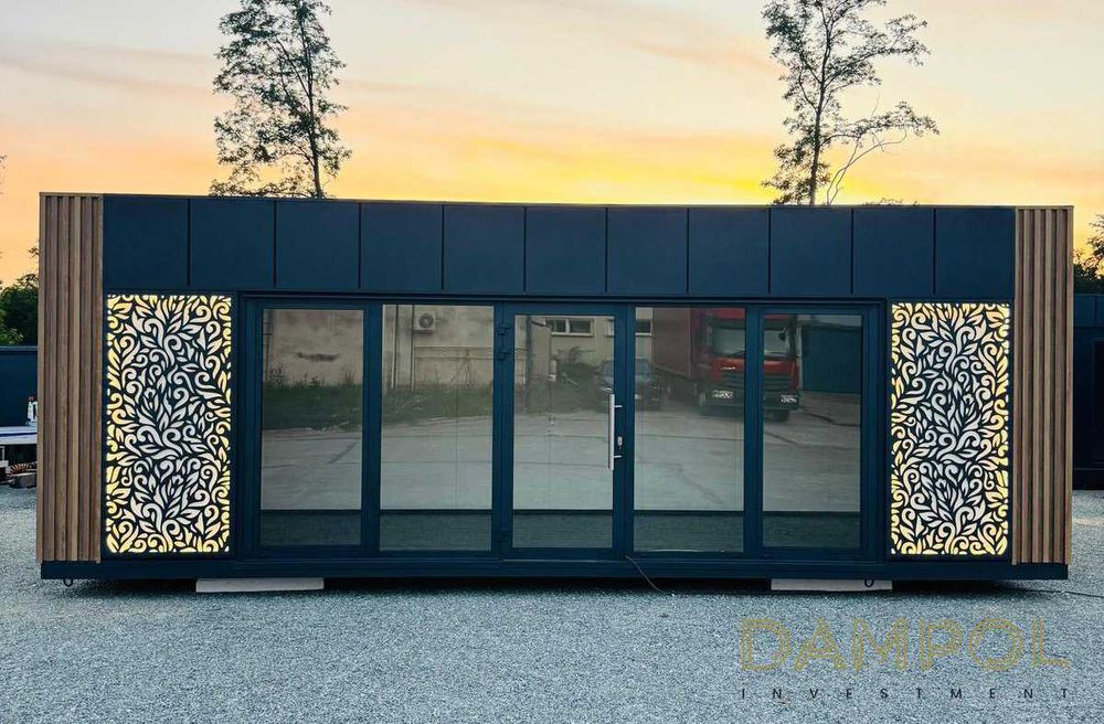 Pawilon 800x300 z dekorem LED! biurowy, usługowy, salon, bistro,