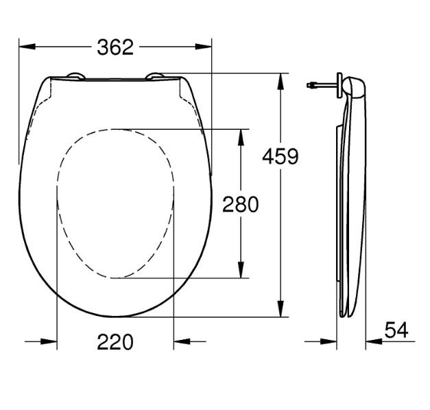 Кришка для унітазу Grohe Bau Soft-Close (39493000)