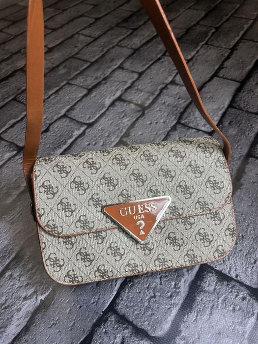 ЛИКВИДАЦИЯ СКЛАДА -50% Женская сумка бежевая/оранж клатч ремешок люкс