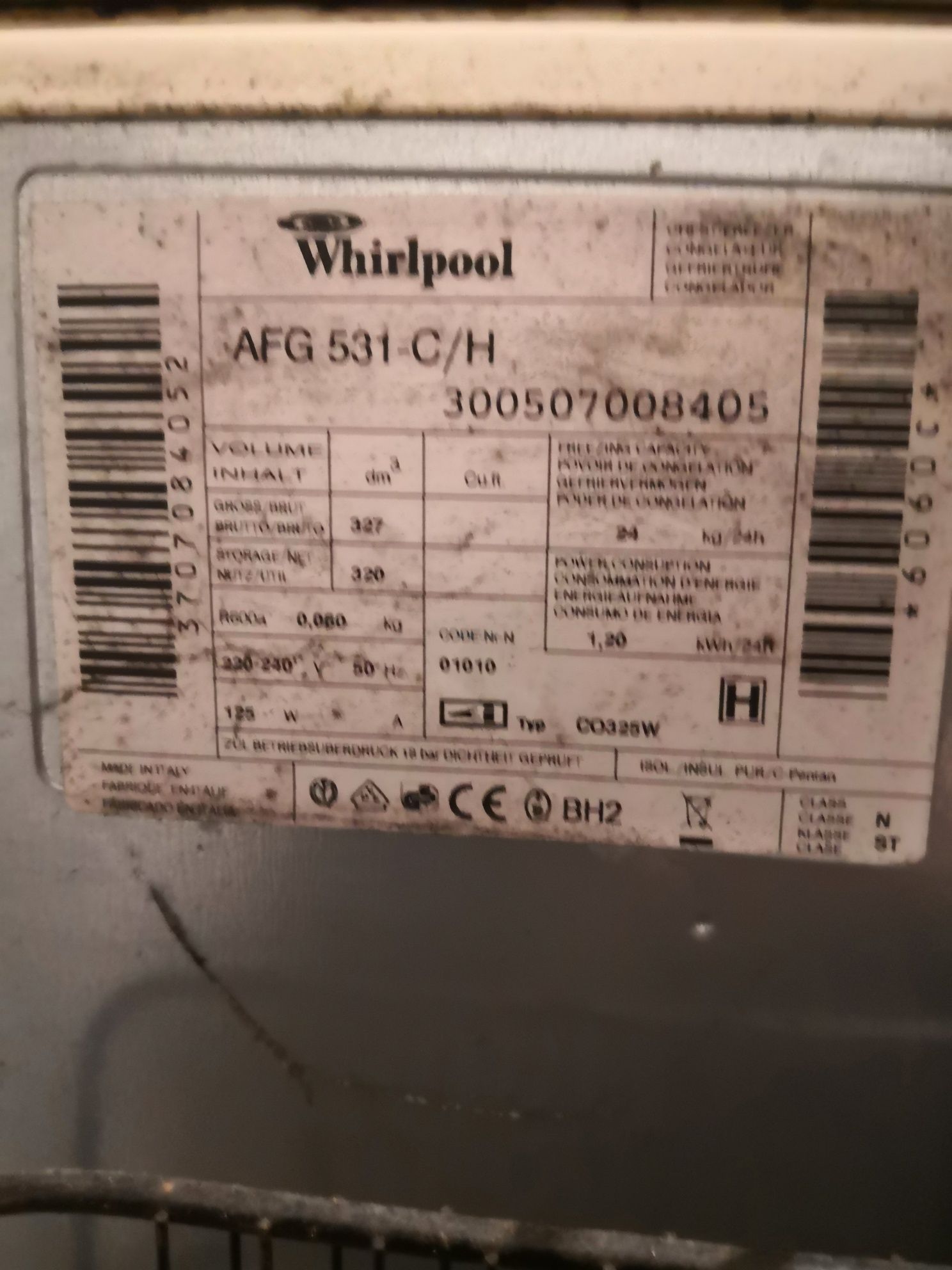 Arca  horizontal de 320L Whirlpool